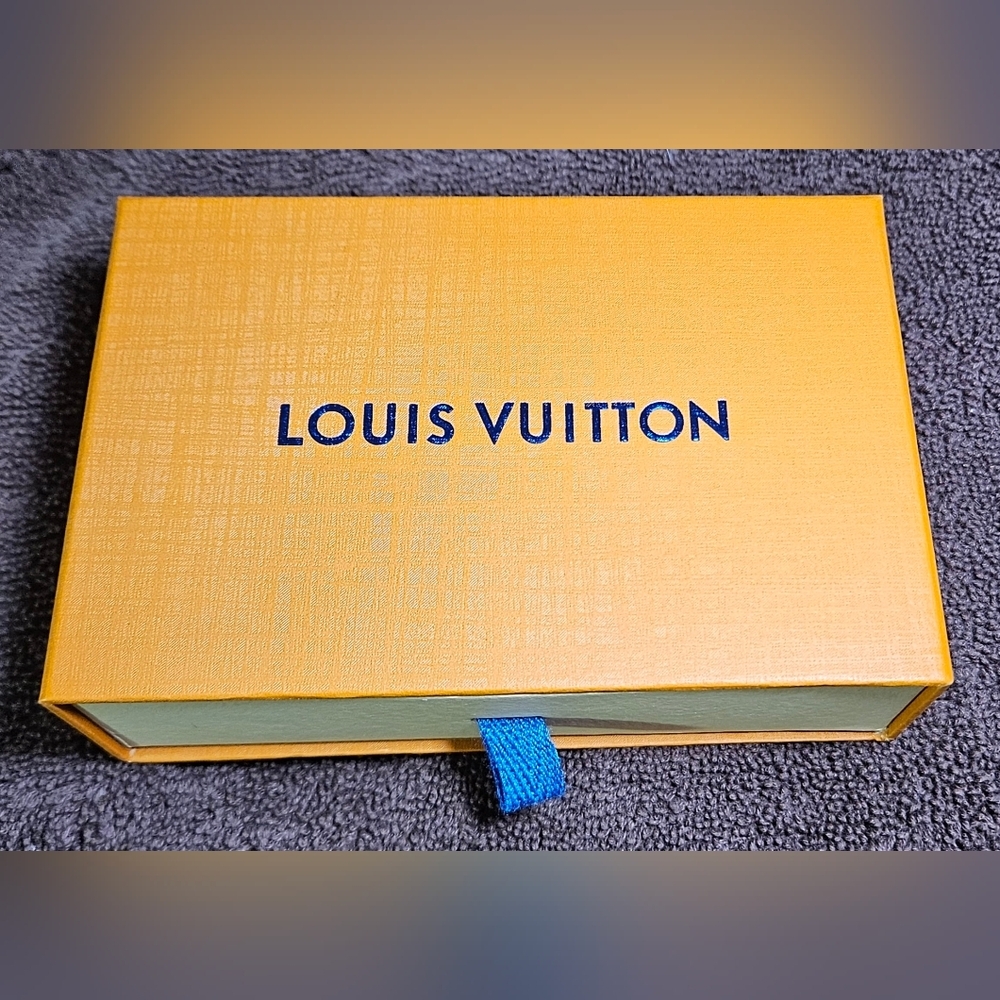 RARE Louis Vuitton Orange Blue Gift Box Storage Travel Display Organizer Ltd Ed